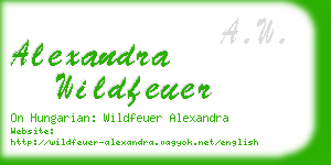 alexandra wildfeuer business card